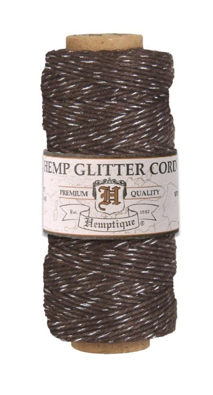 Hemptique 1mm #20 Metallic Hemp Cord Spools Jewelry Bracelet Making Crafting Scrapbooking Bookbinding Mixed Media Crocheting Macrame Gift Wrapping